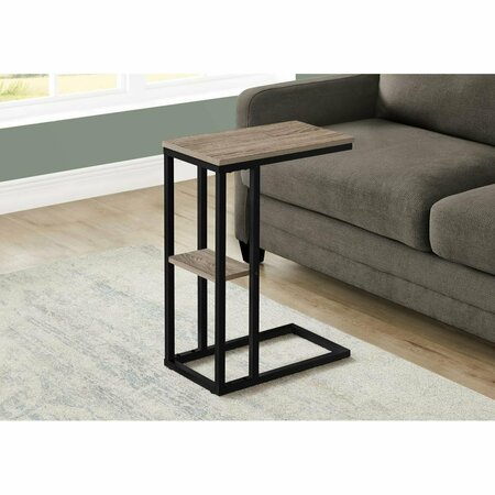 DAPHNES DINNETTE 25 in. Accent Table, Dark Taupe - Black Metal DA2444490